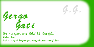 gergo gati business card
